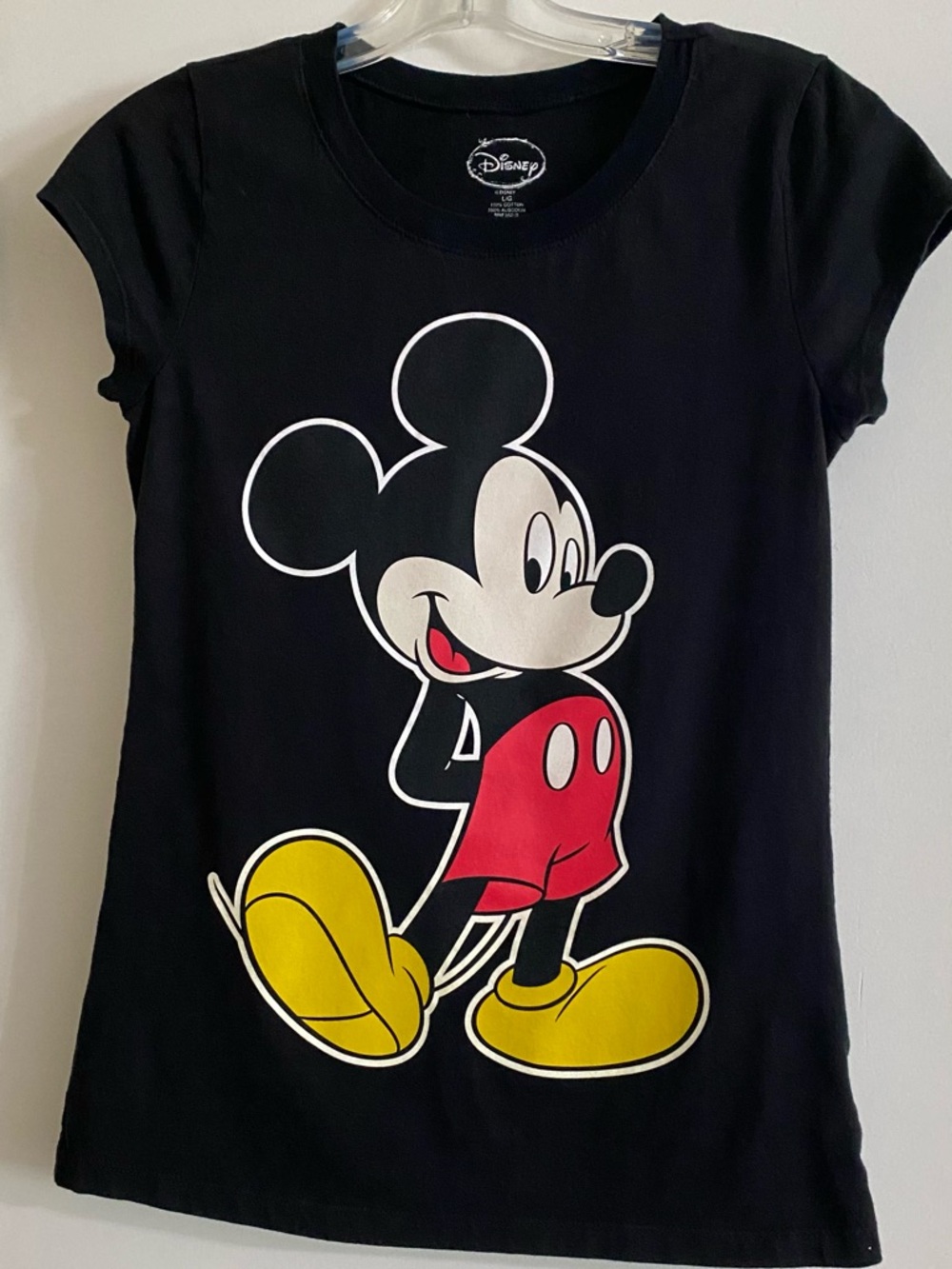 Disney Black Tee with Classic Mickey Graphic